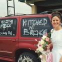 USA TX Dallas 1999MAR20 Wedding CHRISTNER Ceremony 023  "I think it's really neat ya'll decorated the car ......." : 1999, Americas, Christner - Mike & Rebekah, Dallas, Date, Events, March, Month, North America, Places, Texas, USA, Wedding, Year